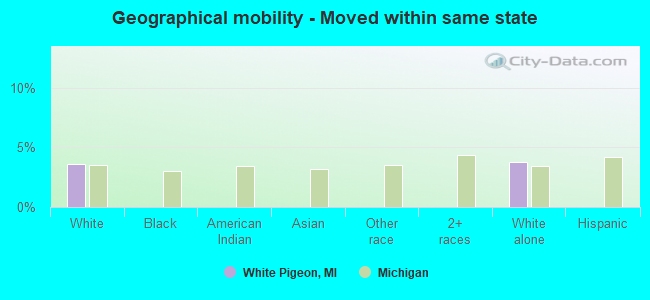 Geographical mobility -  Moved within same state