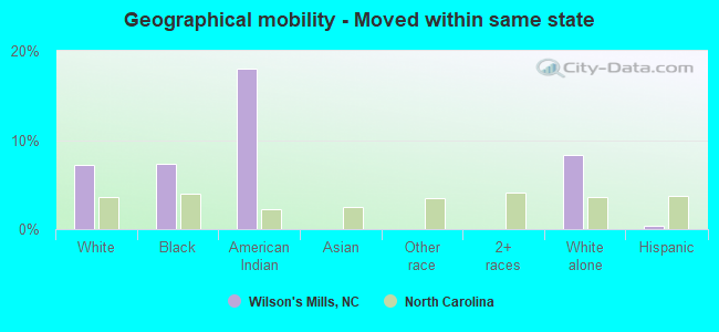 Geographical mobility -  Moved within same state