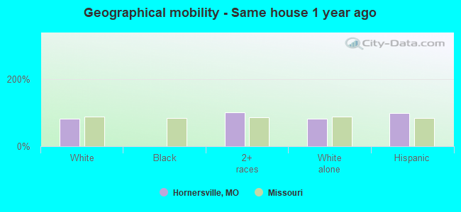 Geographical mobility -  Same house 1 year ago