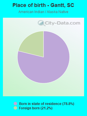 Place of birth - Gantt, SC