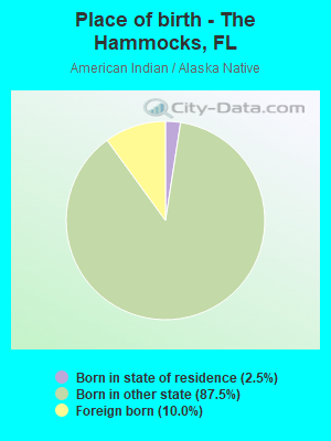 Place of birth - The Hammocks, FL