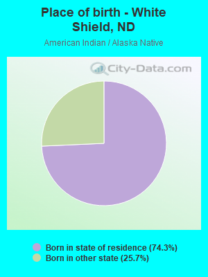 Place of birth - White Shield, ND