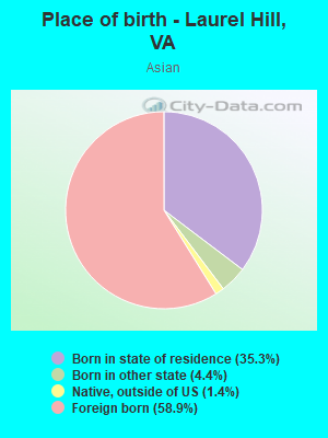 Place of birth - Laurel Hill, VA