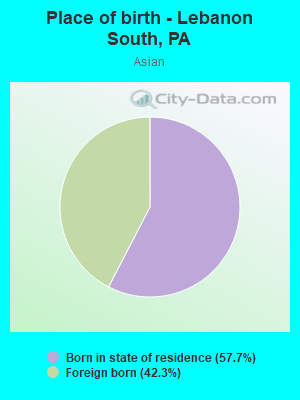 Place of birth - Lebanon South, PA
