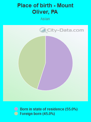 Place of birth - Mount Oliver, PA