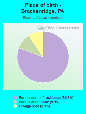 Place of birth - Brackenridge, PA