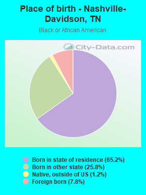 Place of birth - Nashville-Davidson, TN