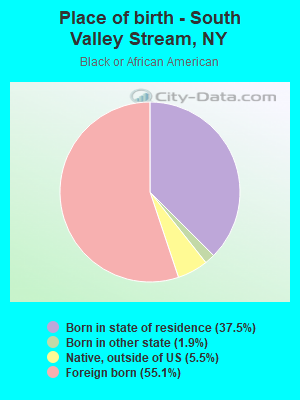 Place of birth - South Valley Stream, NY