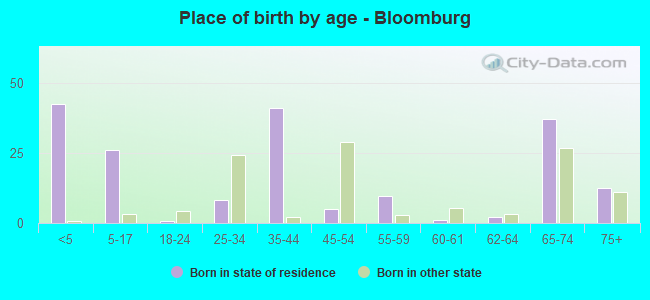 Place of birth by age -  Bloomburg