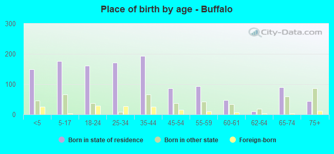 Place of birth by age -  Buffalo