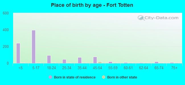 Place of birth by age -  Fort Totten