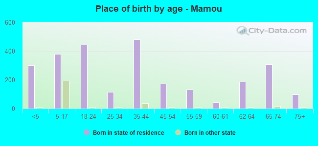 Place of birth by age -  Mamou