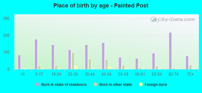 Place of birth by age -  Painted Post