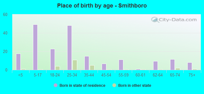 Place of birth by age -  Smithboro