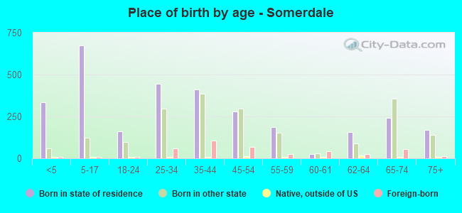 Place of birth by age -  Somerdale