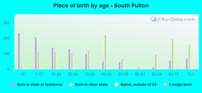 Place of birth by age -  South Fulton