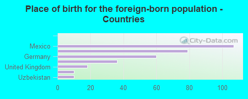 Place of birth for the foreign-born population - Countries