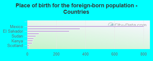 Place of birth for the foreign-born population - Countries