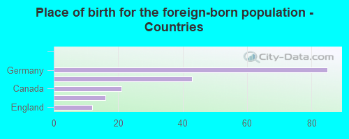 Place of birth for the foreign-born population - Countries