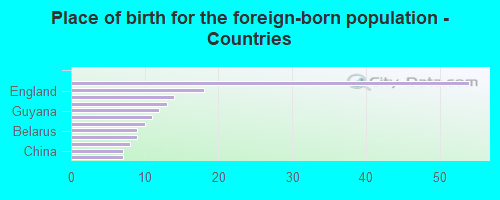 Place of birth for the foreign-born population - Countries