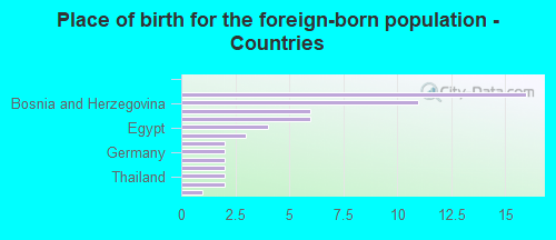 Place of birth for the foreign-born population - Countries