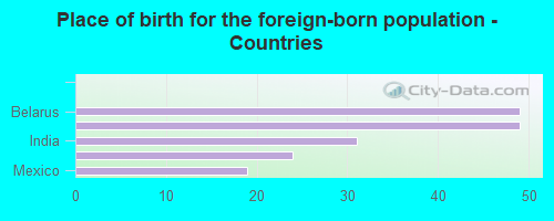 Place of birth for the foreign-born population - Countries