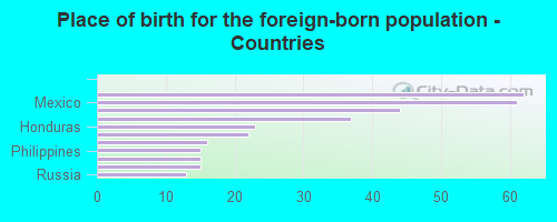 Place of birth for the foreign-born population - Countries