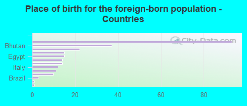 Place of birth for the foreign-born population - Countries