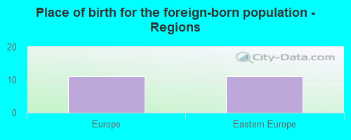 Place of birth for the foreign-born population - Regions