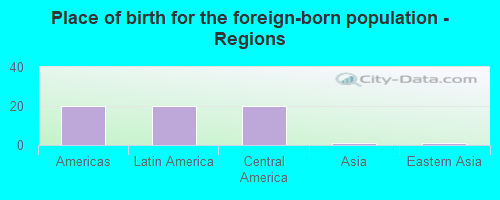 Place of birth for the foreign-born population - Regions