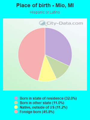 Place of birth - Mio, MI