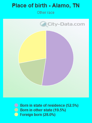 Place of birth - Alamo, TN