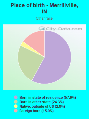 Place of birth - Merrillville, IN