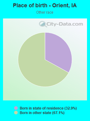 Place of birth - Orient, IA