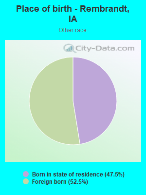 Place of birth - Rembrandt, IA