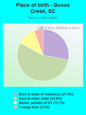 Place of birth - Goose Creek, SC