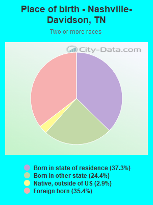 Place of birth - Nashville-Davidson, TN