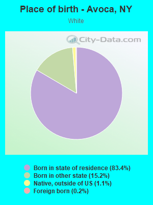 Place of birth - Avoca, NY