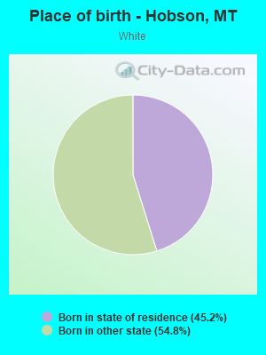 Place of birth - Hobson, MT