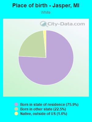 Place of birth - Jasper, MI