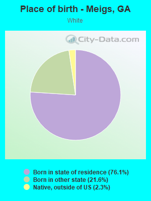 Place of birth - Meigs, GA