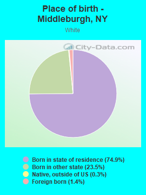 Place of birth - Middleburgh, NY