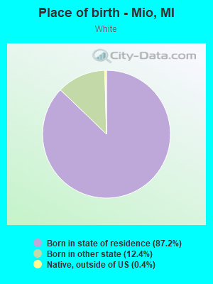 Place of birth - Mio, MI