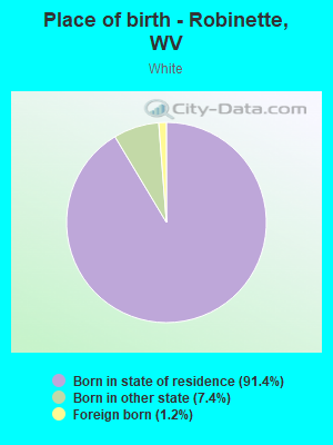 Place of birth - Robinette, WV