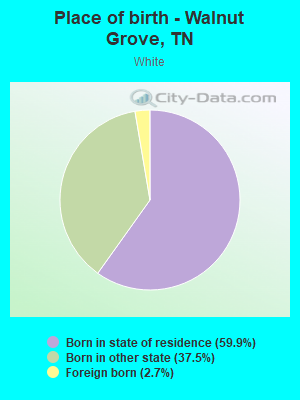 Place of birth - Walnut Grove, TN