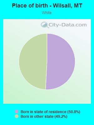 Place of birth - Wilsall, MT
