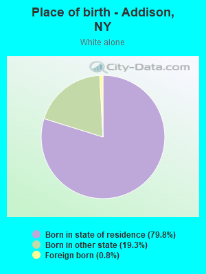 Place of birth - Addison, NY