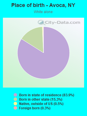 Place of birth - Avoca, NY