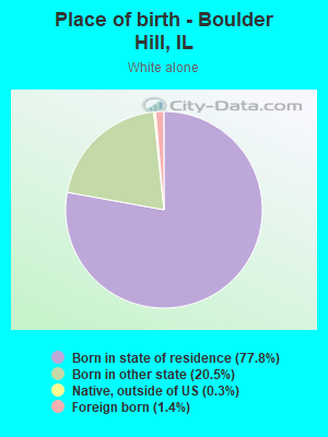 Place of birth - Boulder Hill, IL