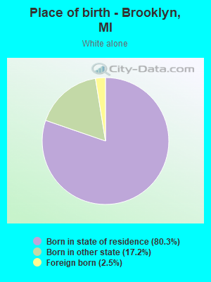 Place of birth - Brooklyn, MI